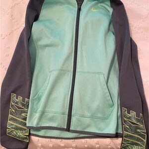 Nike Aqua and Charcoal Hoodie